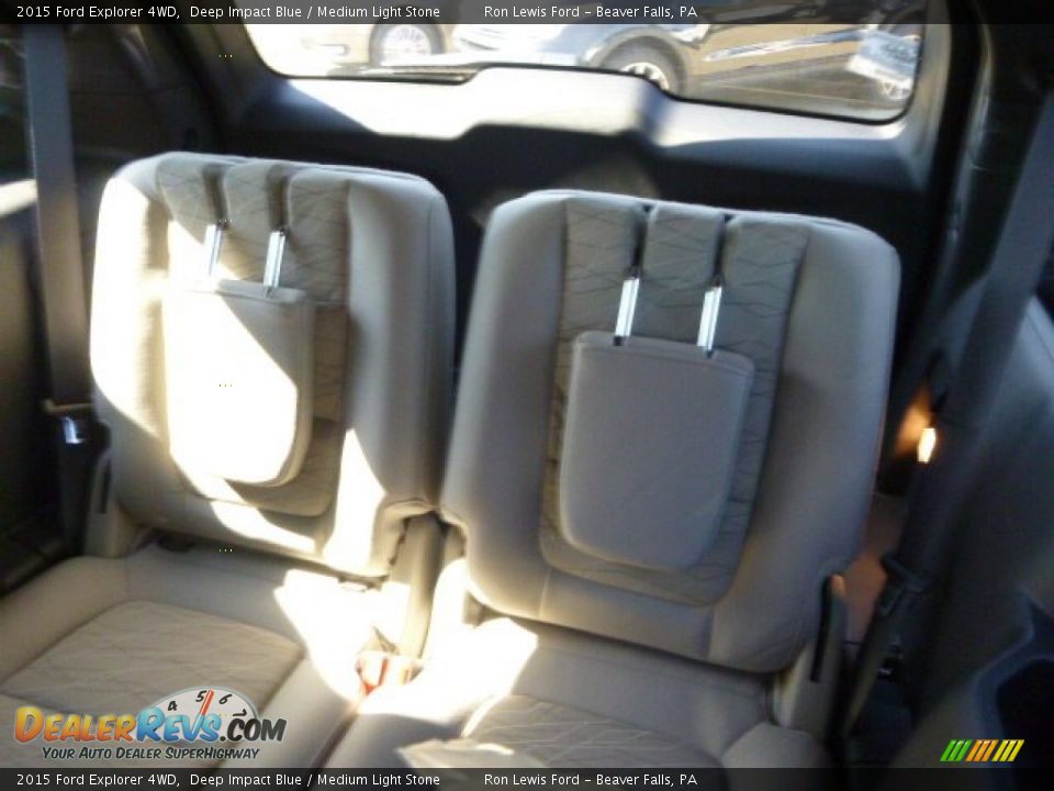 2015 Ford Explorer 4WD Deep Impact Blue / Medium Light Stone Photo #12