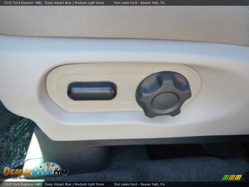2015 Ford Explorer 4WD Deep Impact Blue / Medium Light Stone Photo #16