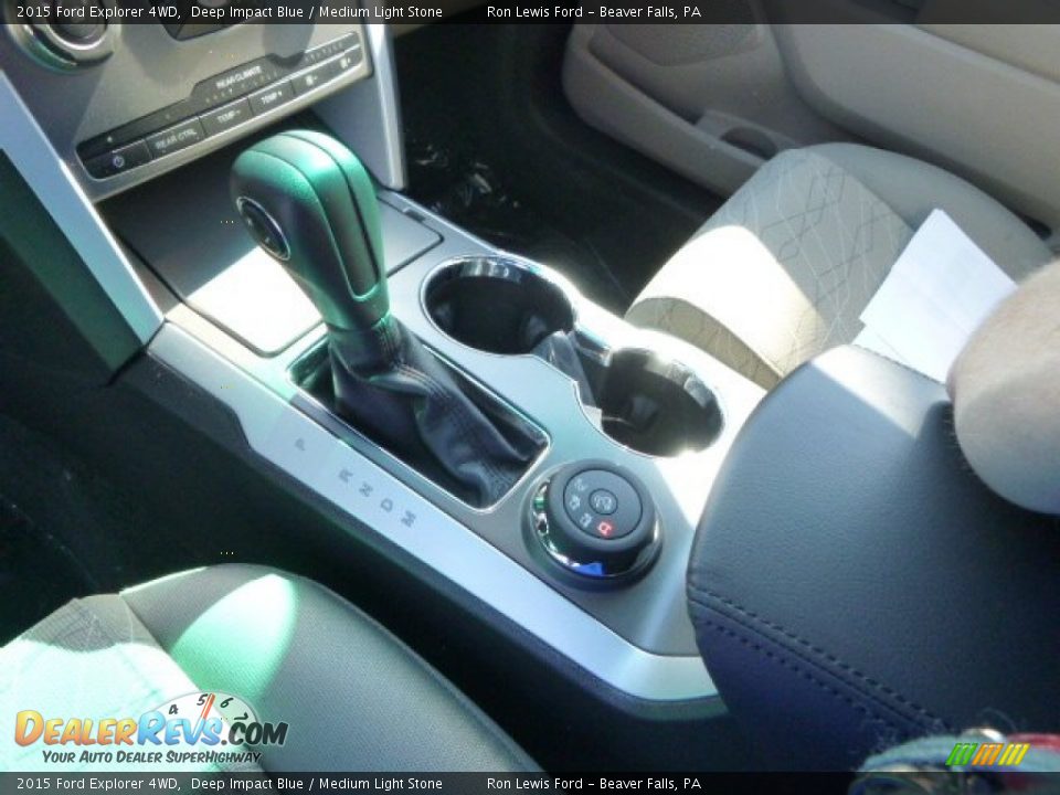 2015 Ford Explorer 4WD Deep Impact Blue / Medium Light Stone Photo #18