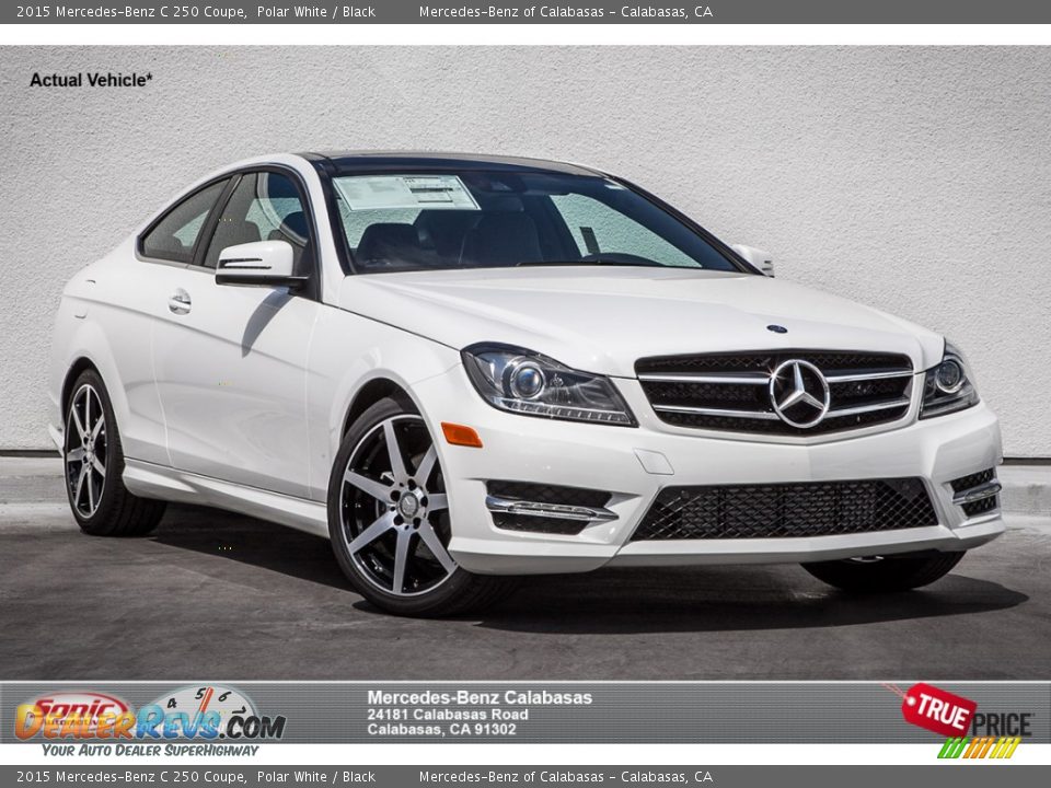 2015 Mercedes-Benz C 250 Coupe Polar White / Black Photo #1
