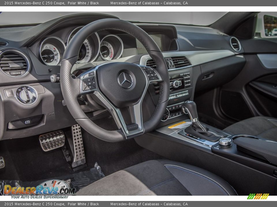 2015 Mercedes-Benz C 250 Coupe Polar White / Black Photo #5