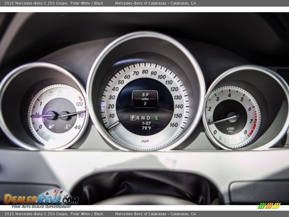 2015 Mercedes-Benz C 250 Coupe Polar White / Black Photo #6