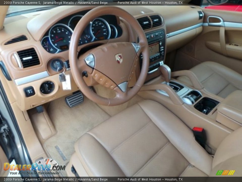 2009 Porsche Cayenne S Jarama Beige Metallic / Havanna/Sand Beige Photo #16