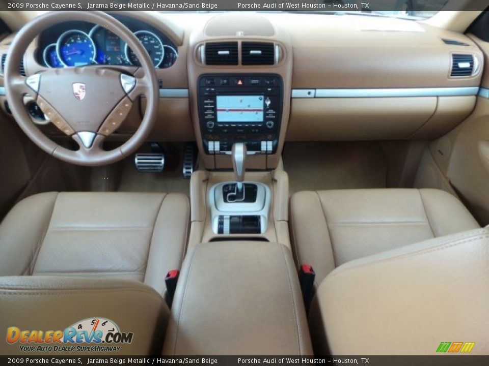 2009 Porsche Cayenne S Jarama Beige Metallic / Havanna/Sand Beige Photo #33
