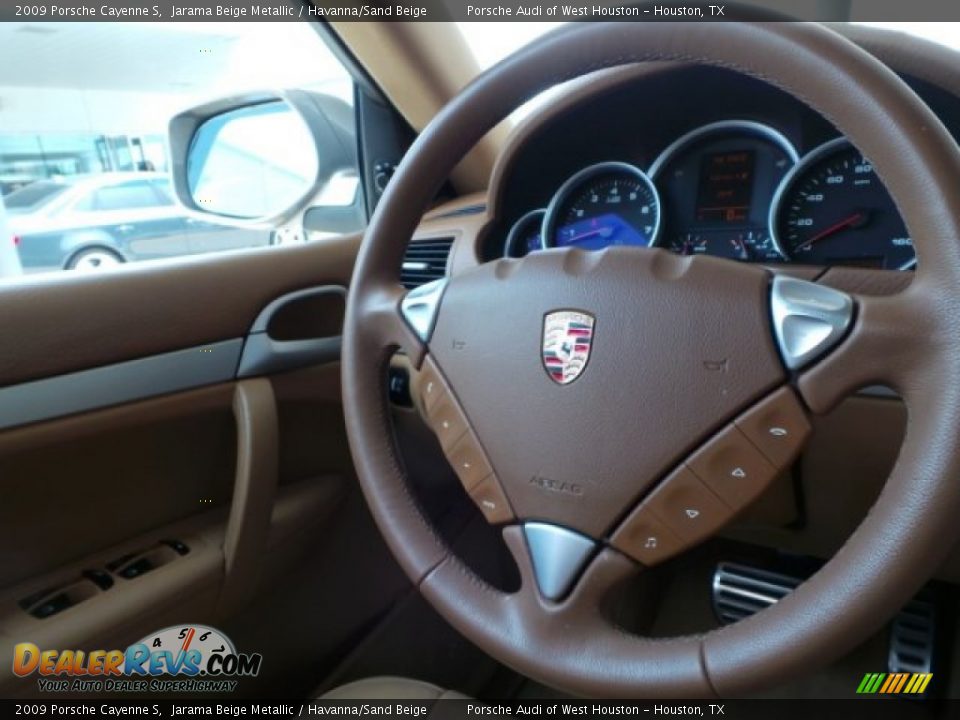 2009 Porsche Cayenne S Jarama Beige Metallic / Havanna/Sand Beige Photo #34