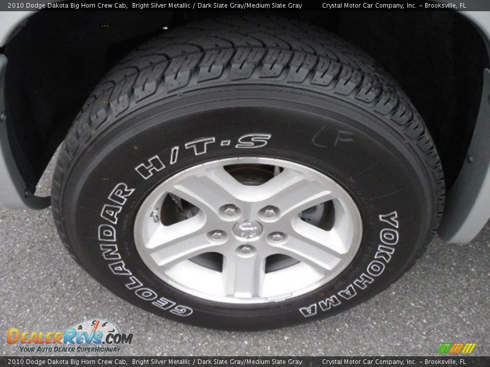 2010 Dodge Dakota Big Horn Crew Cab Bright Silver Metallic / Dark Slate Gray/Medium Slate Gray Photo #14