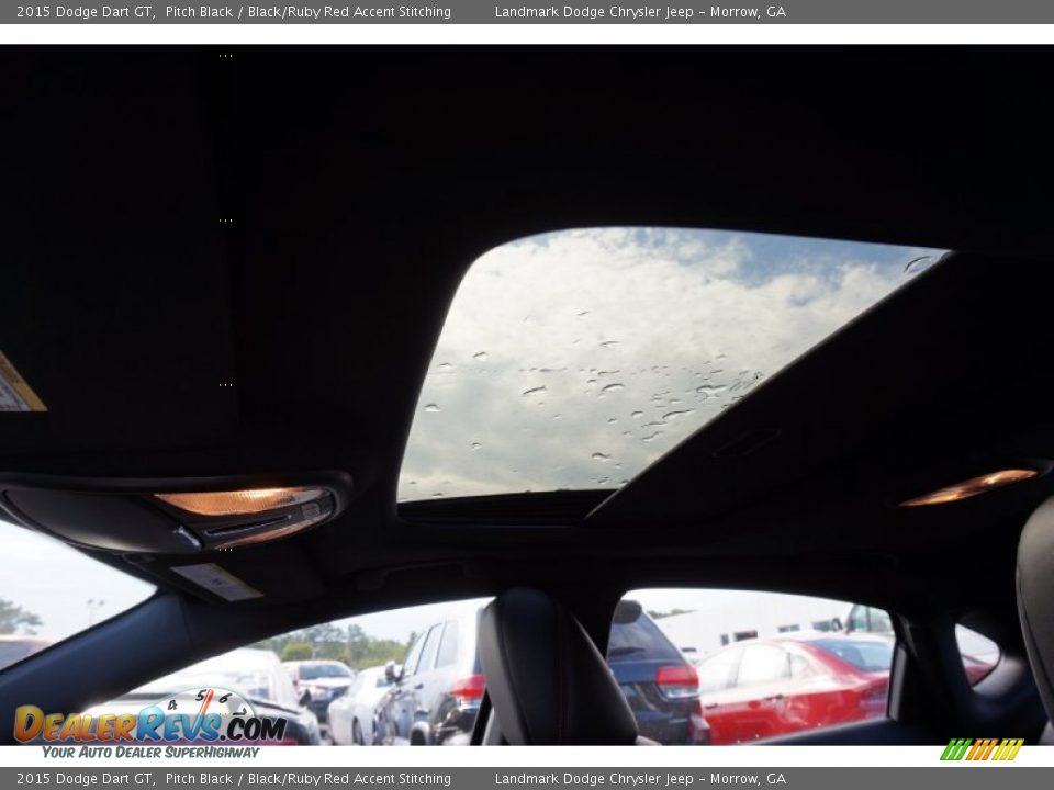 2015 Dodge Dart GT Pitch Black / Black/Ruby Red Accent Stitching Photo #9
