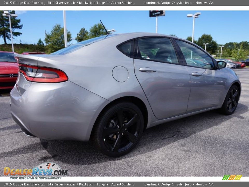 2015 Dodge Dart Blacktop Billet Silver Metallic / Black/Light Tungsten Accent Stitching Photo #3