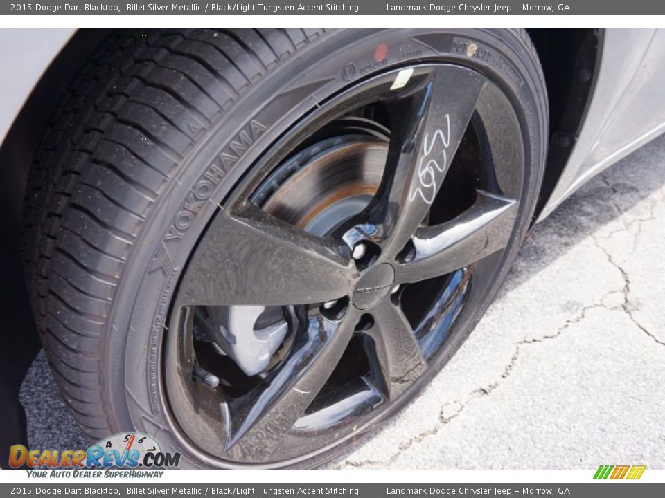 2015 Dodge Dart Blacktop Billet Silver Metallic / Black/Light Tungsten Accent Stitching Photo #5
