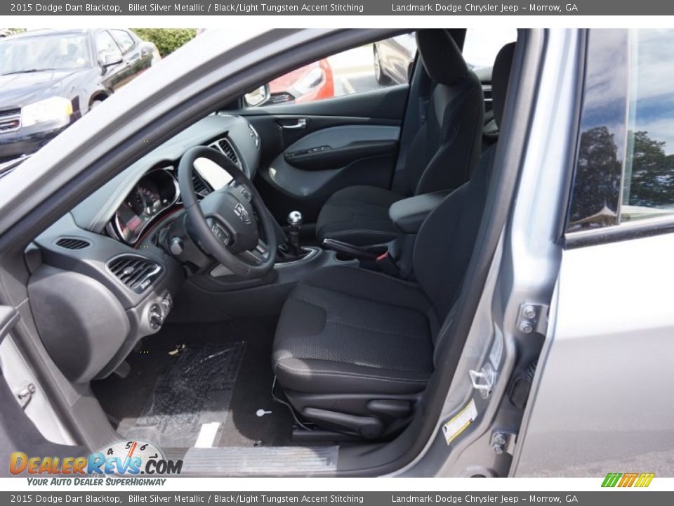 2015 Dodge Dart Blacktop Billet Silver Metallic / Black/Light Tungsten Accent Stitching Photo #6