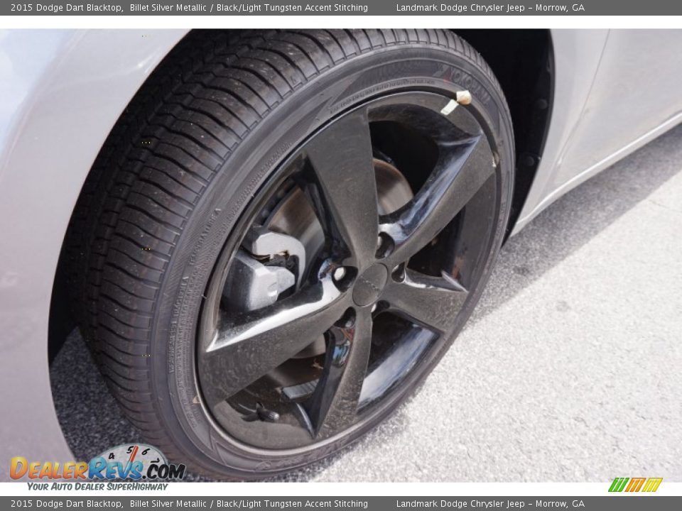 2015 Dodge Dart Blacktop Billet Silver Metallic / Black/Light Tungsten Accent Stitching Photo #5