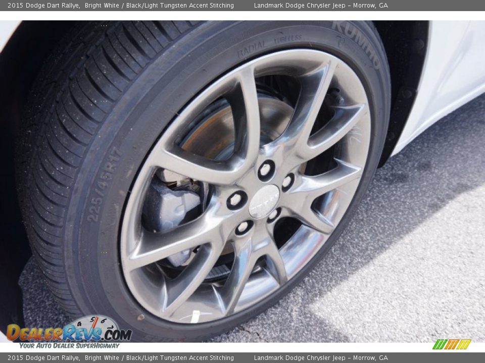 2015 Dodge Dart Rallye Bright White / Black/Light Tungsten Accent Stitching Photo #5