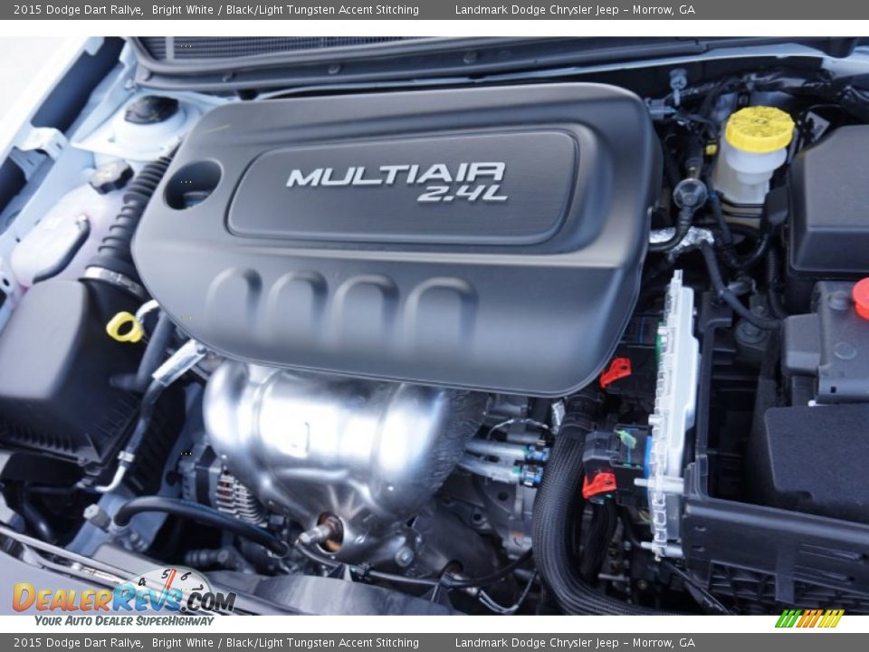2015 Dodge Dart Rallye Bright White / Black/Light Tungsten Accent Stitching Photo #9