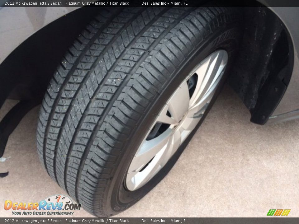 2012 Volkswagen Jetta S Sedan Platinum Gray Metallic / Titan Black Photo #13
