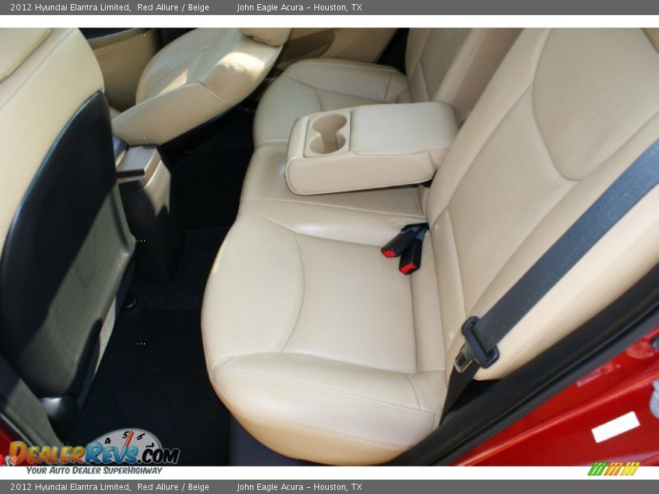 2012 Hyundai Elantra Limited Red Allure / Beige Photo #16