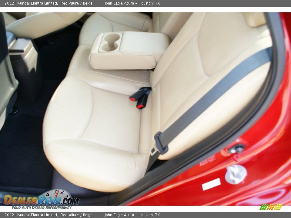 2012 Hyundai Elantra Limited Red Allure / Beige Photo #17