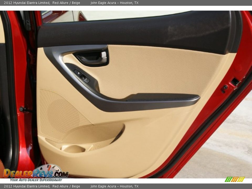 2012 Hyundai Elantra Limited Red Allure / Beige Photo #18