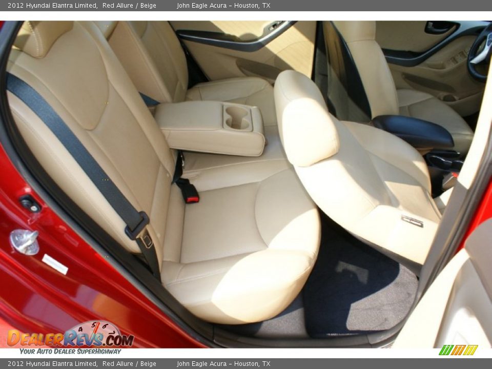 2012 Hyundai Elantra Limited Red Allure / Beige Photo #20