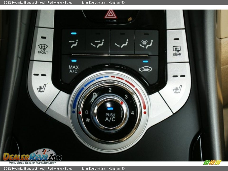 2012 Hyundai Elantra Limited Red Allure / Beige Photo #33