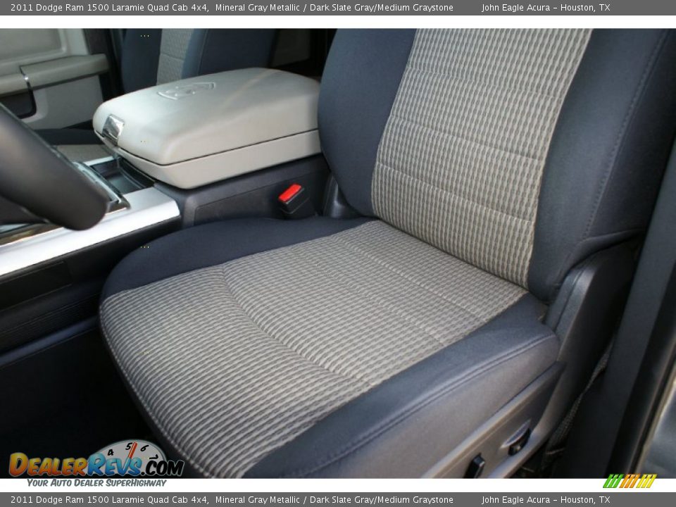 2011 Dodge Ram 1500 Laramie Quad Cab 4x4 Mineral Gray Metallic / Dark Slate Gray/Medium Graystone Photo #14