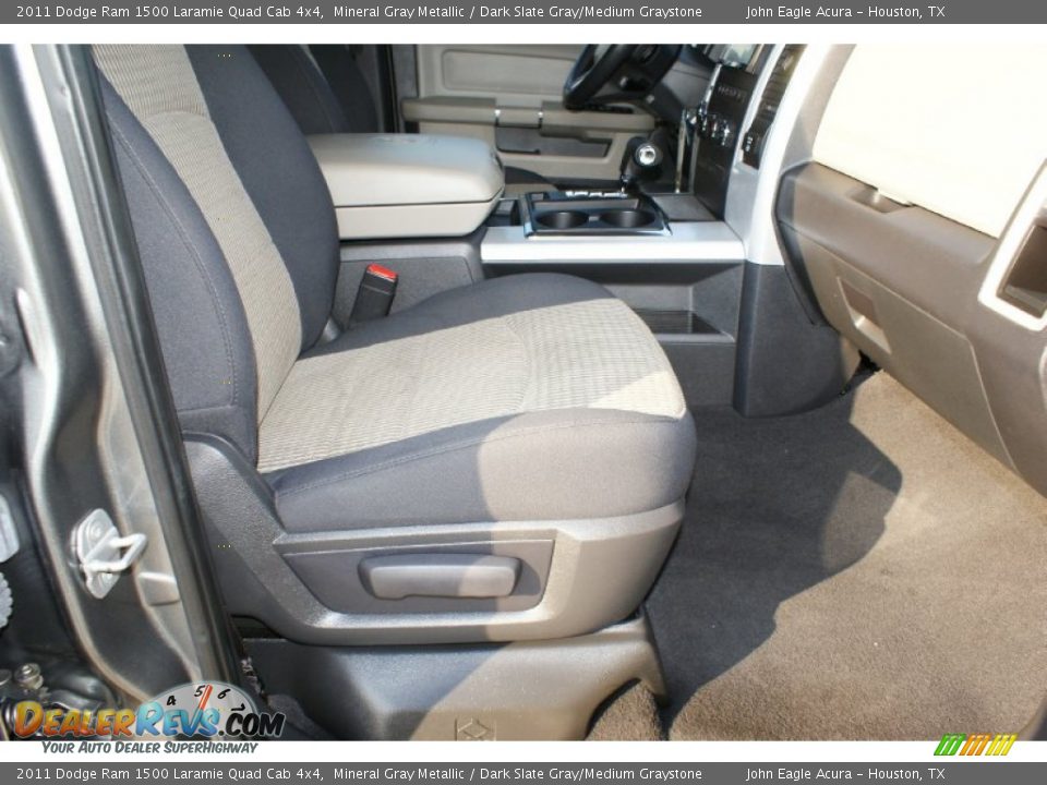 2011 Dodge Ram 1500 Laramie Quad Cab 4x4 Mineral Gray Metallic / Dark Slate Gray/Medium Graystone Photo #22