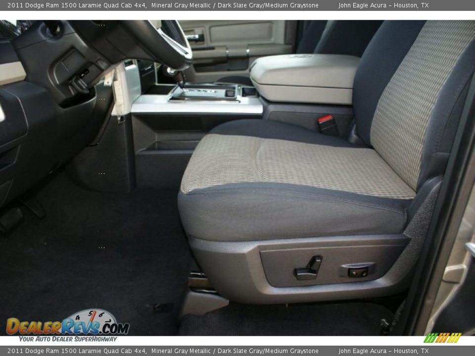 2011 Dodge Ram 1500 Laramie Quad Cab 4x4 Mineral Gray Metallic / Dark Slate Gray/Medium Graystone Photo #24