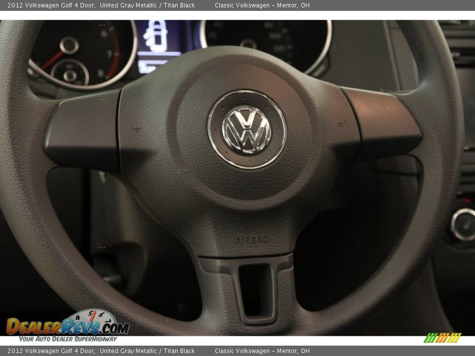 2012 Volkswagen Golf 4 Door United Gray Metallic / Titan Black Photo #6