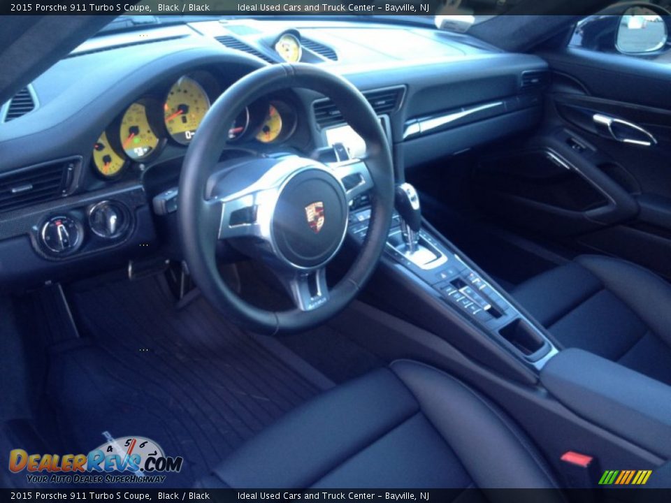 Black Interior - 2015 Porsche 911 Turbo S Coupe Photo #27