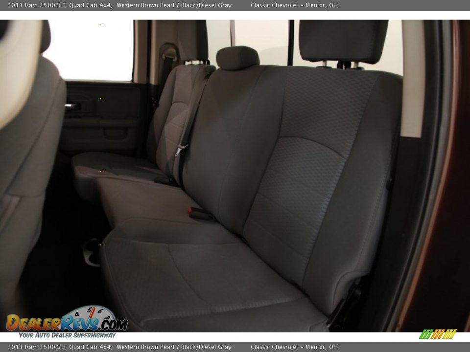 2013 Ram 1500 SLT Quad Cab 4x4 Western Brown Pearl / Black/Diesel Gray Photo #16