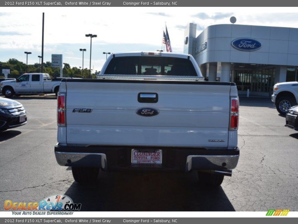 2012 Ford F150 XLT SuperCab Oxford White / Steel Gray Photo #4