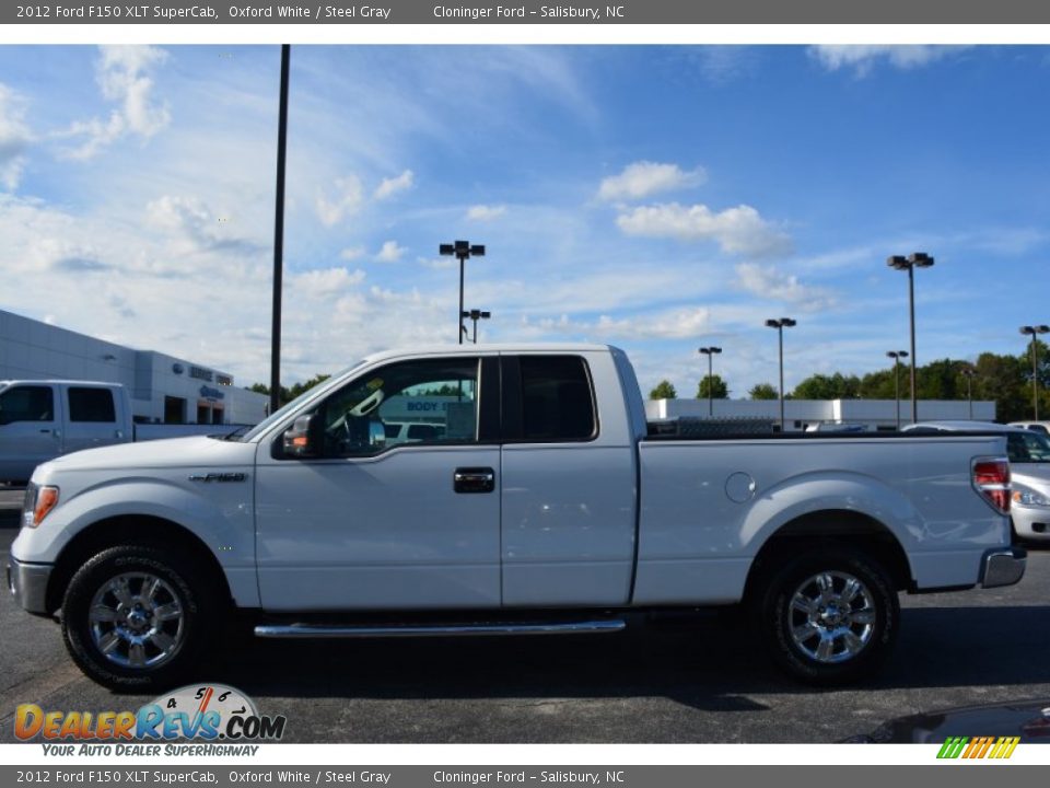 2012 Ford F150 XLT SuperCab Oxford White / Steel Gray Photo #5