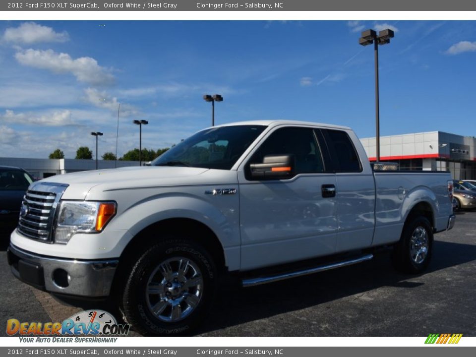 2012 Ford F150 XLT SuperCab Oxford White / Steel Gray Photo #6