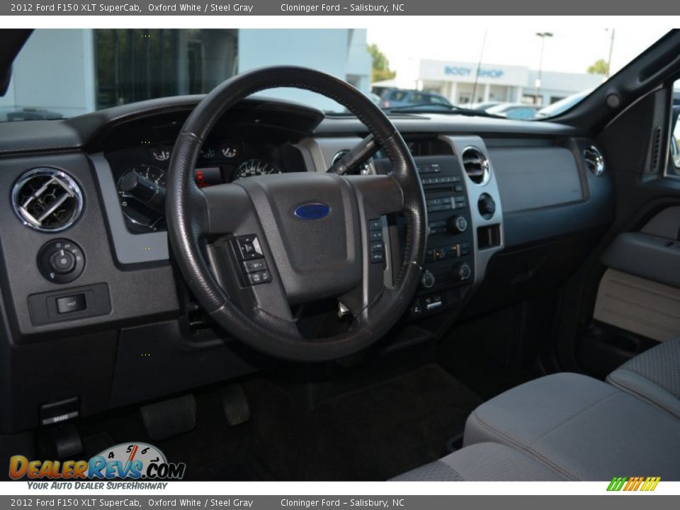 2012 Ford F150 XLT SuperCab Oxford White / Steel Gray Photo #10