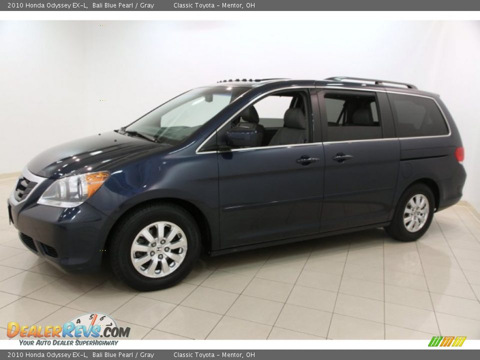 2010 Honda Odyssey EX-L Bali Blue Pearl / Gray Photo #3