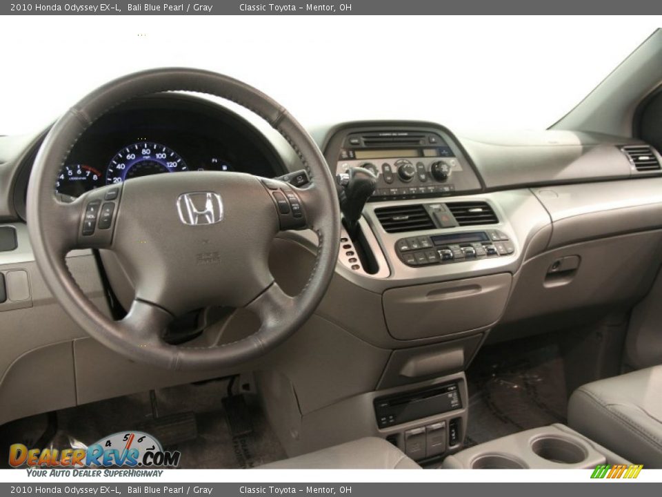 2010 Honda Odyssey EX-L Bali Blue Pearl / Gray Photo #7
