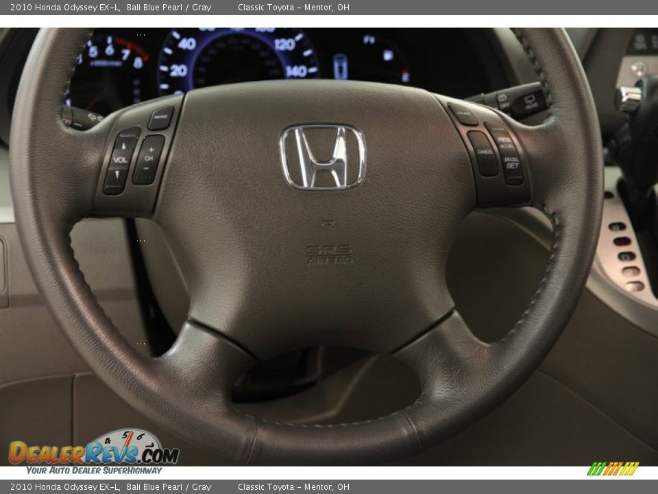 2010 Honda Odyssey EX-L Bali Blue Pearl / Gray Photo #8