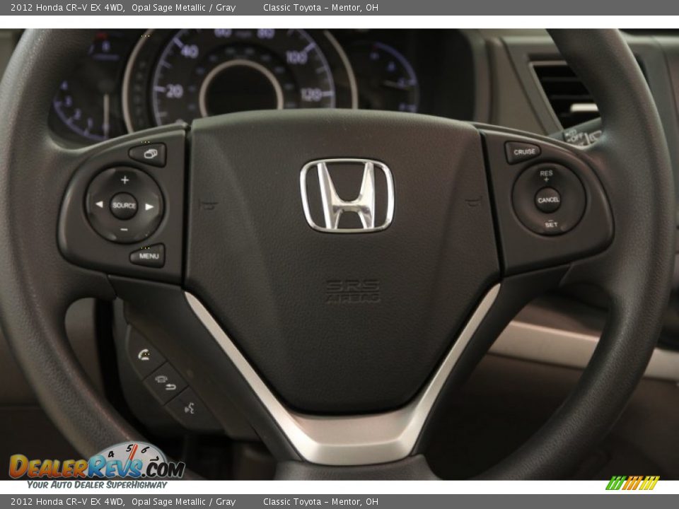 2012 Honda CR-V EX 4WD Opal Sage Metallic / Gray Photo #7