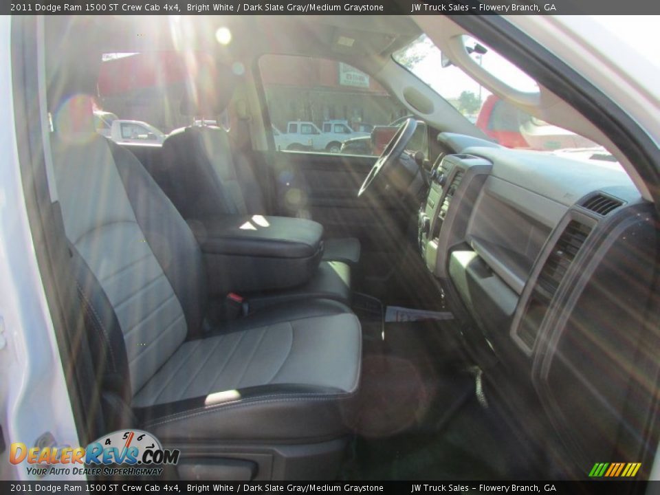 2011 Dodge Ram 1500 ST Crew Cab 4x4 Bright White / Dark Slate Gray/Medium Graystone Photo #15