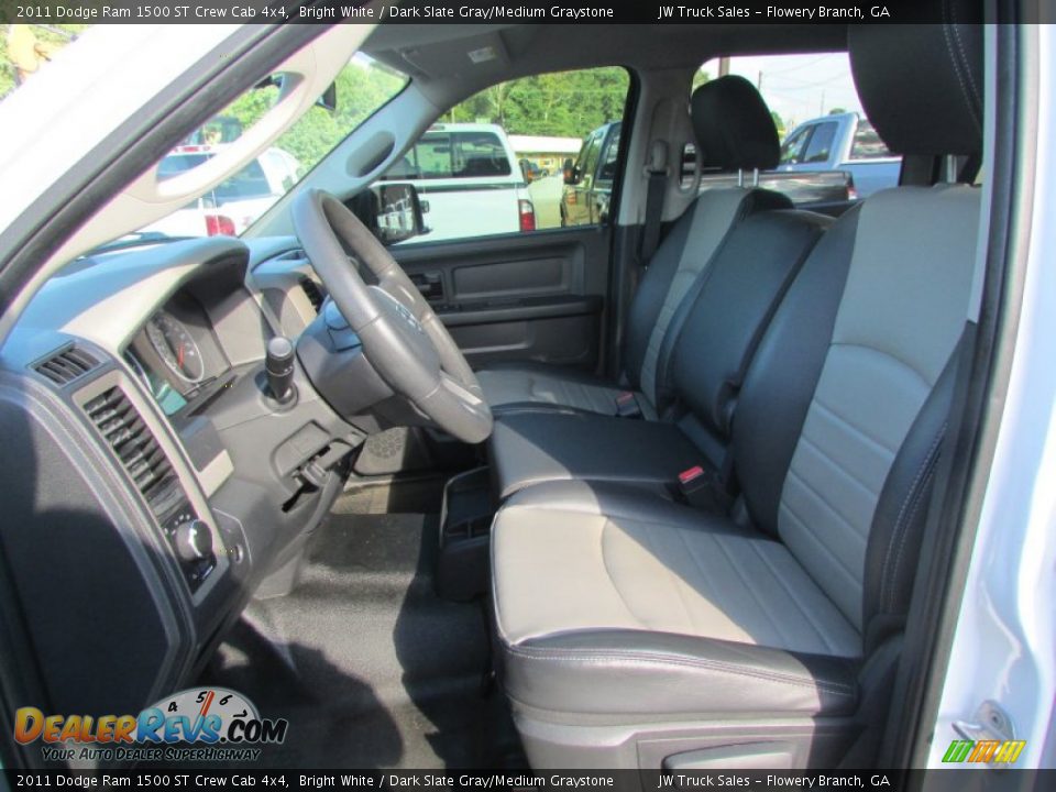 2011 Dodge Ram 1500 ST Crew Cab 4x4 Bright White / Dark Slate Gray/Medium Graystone Photo #28