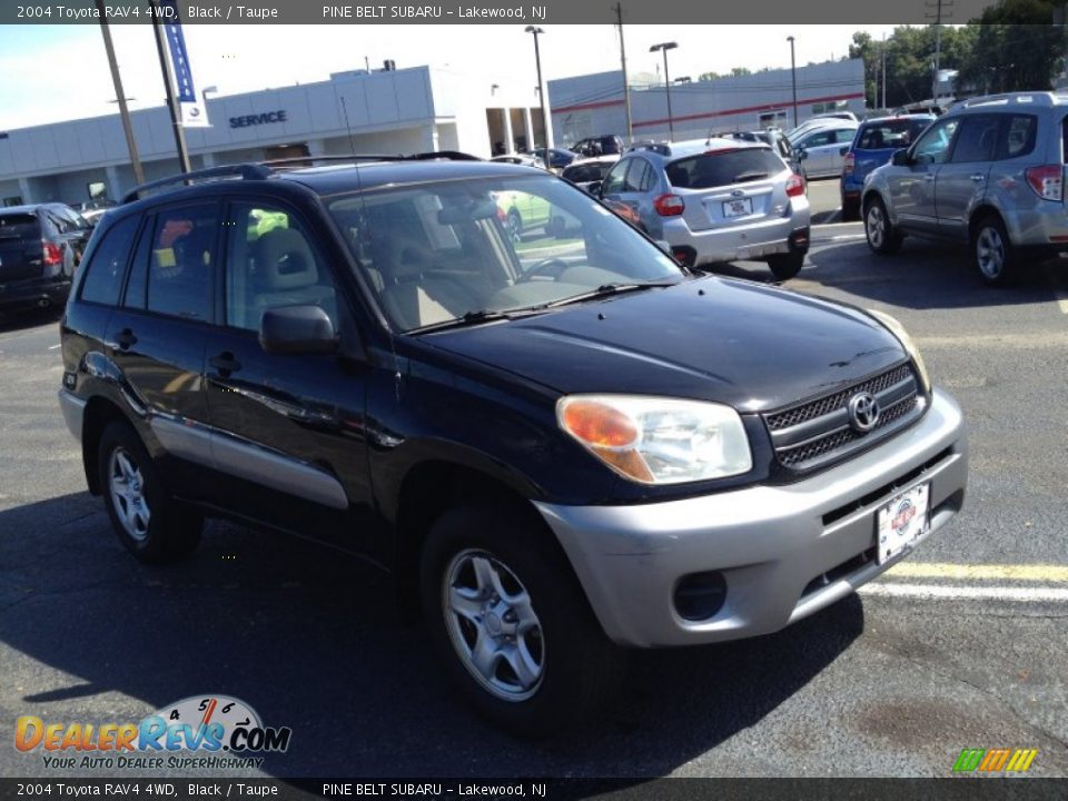 2004 Toyota RAV4 4WD Black / Taupe Photo #3