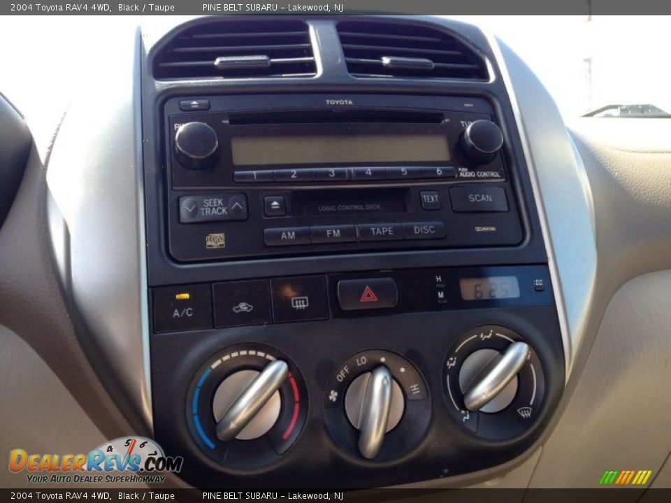 2004 Toyota RAV4 4WD Black / Taupe Photo #17