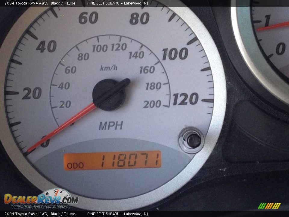 2004 Toyota RAV4 4WD Black / Taupe Photo #20