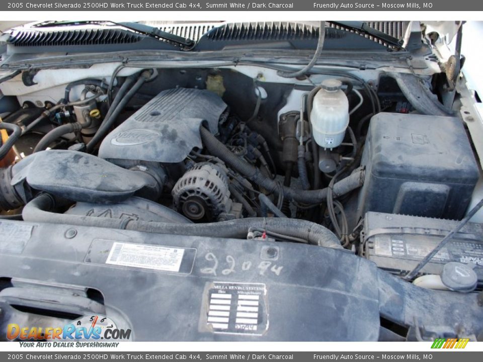 2005 Chevrolet Silverado 2500HD Work Truck Extended Cab 4x4 Summit White / Dark Charcoal Photo #14