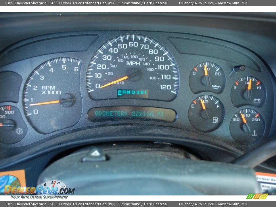 2005 Chevrolet Silverado 2500HD Work Truck Extended Cab 4x4 Summit White / Dark Charcoal Photo #19