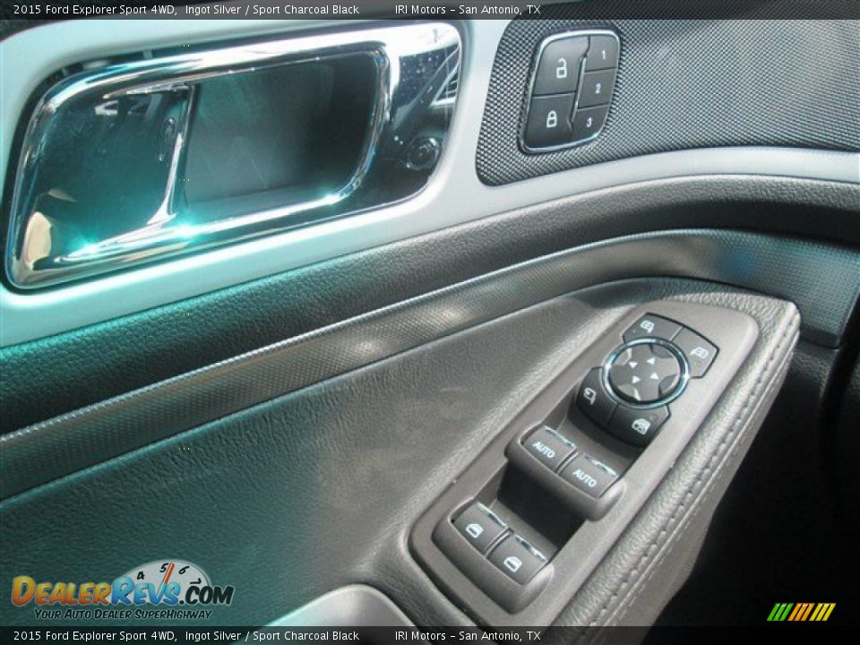 2015 Ford Explorer Sport 4WD Ingot Silver / Sport Charcoal Black Photo #25
