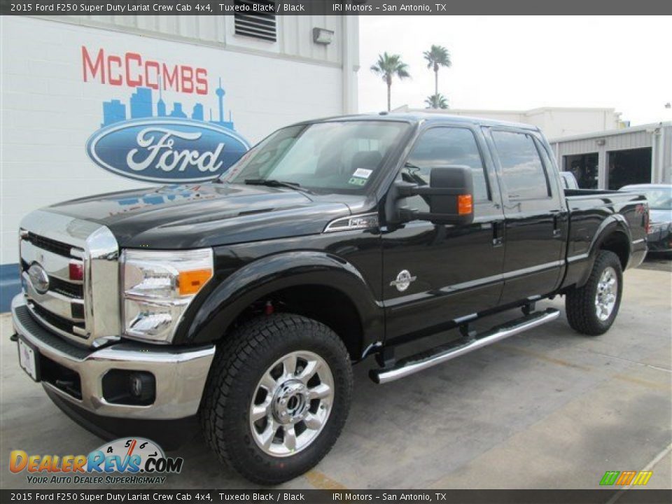 2015 Ford F250 Super Duty Lariat Crew Cab 4x4 Tuxedo Black / Black Photo #1