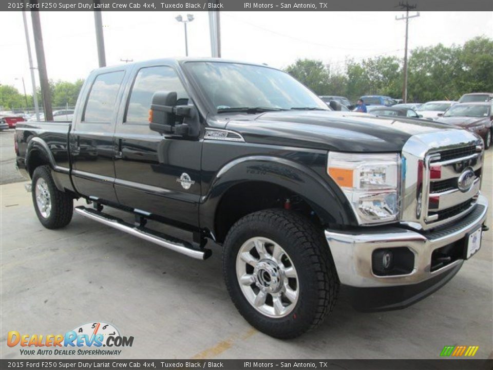 2015 Ford F250 Super Duty Lariat Crew Cab 4x4 Tuxedo Black / Black Photo #10