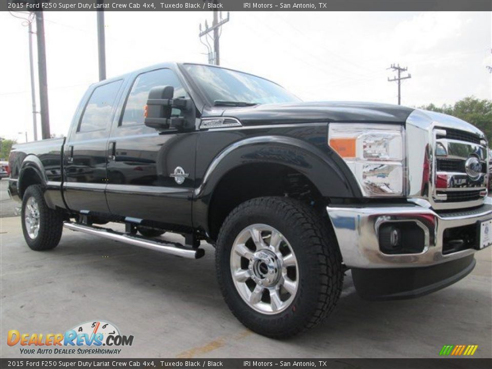 2015 Ford F250 Super Duty Lariat Crew Cab 4x4 Tuxedo Black / Black Photo #11