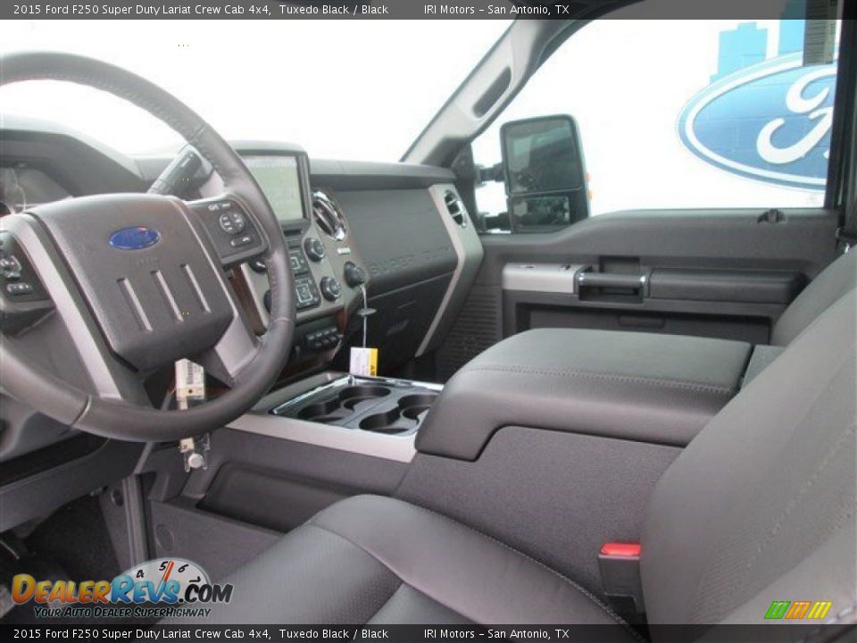 2015 Ford F250 Super Duty Lariat Crew Cab 4x4 Tuxedo Black / Black Photo #28