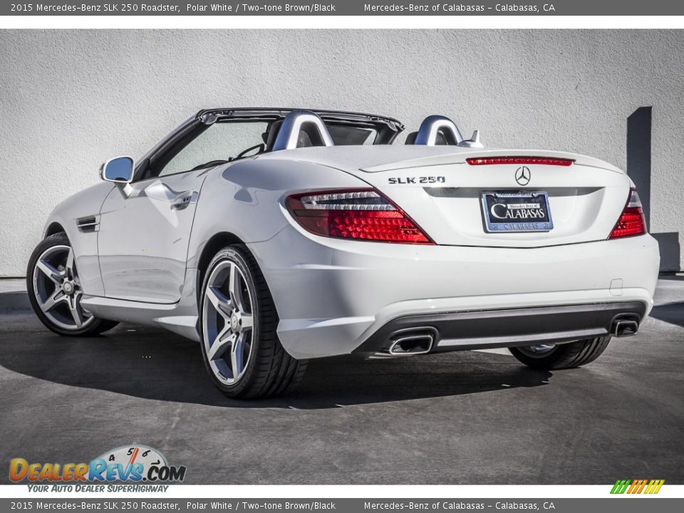 2015 Mercedes-Benz SLK 250 Roadster Polar White / Two-tone Brown/Black Photo #2
